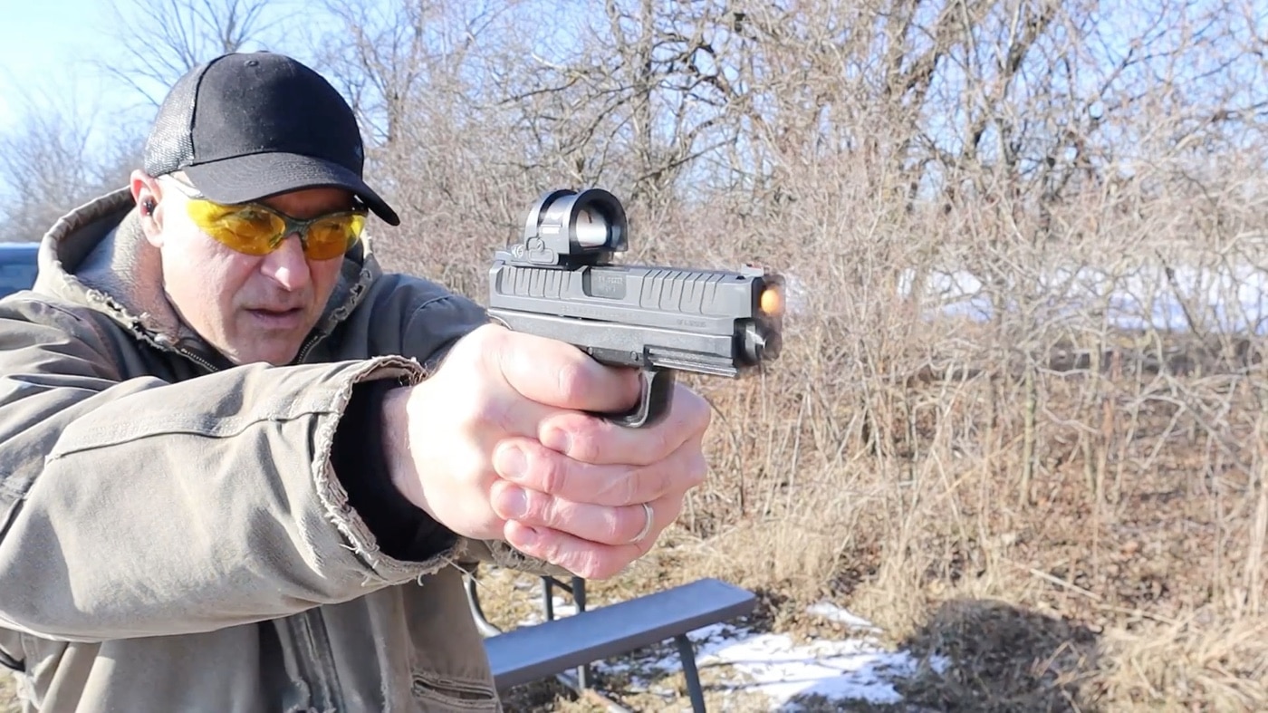 testing the guns